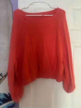 free people Women's Cozy Red Sweater Pullover